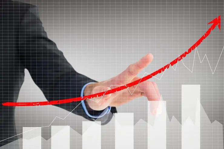 Financial growth and increasing valuation concept in mergers and acquisitions